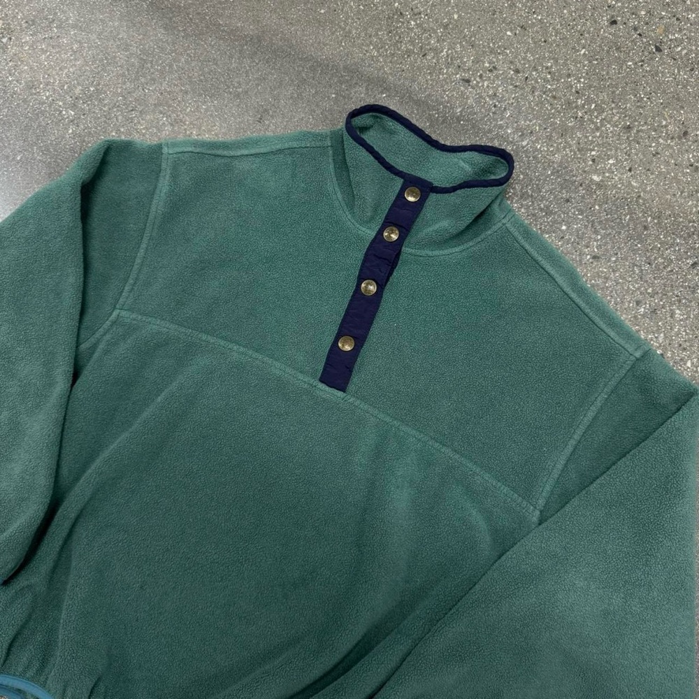 Woolrich Vintage green fleece jacket size large made in USA gorpcore